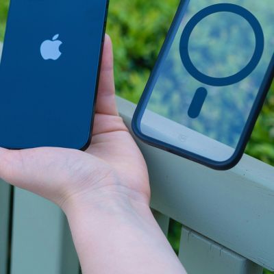 28. Etui 3mk Satin Armor MagCase z MagSafe na iPhone 14 Plus - przezroczyste z czarną ramką