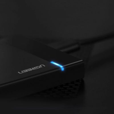 10. Ugreen kieszeń na dysk HDD SSD obudowa dysku SATA 2,5'' USB 3.2 Gen 1 (5 Gbps) micro USB SuperSpeed + kabel 0,5 m czarny (US221 30848)
