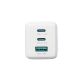 5. Ładowarka sieciowa Joyroom JR-TG10 65W GaN 2x USB-C + USB-A z kablem 100W USB-C - USB-C 1.2m - biała