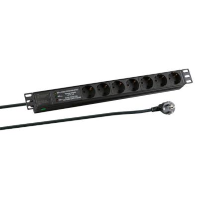 EFB Elektronik EK631DE.3 rozgałęziacz 2 m 7 x gniazdo sieciowe Wewnętrzna Czarny
