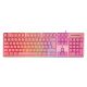 12. Deltaco Gaming GAM-021-RGB-P-DE klawiatura USB QWERTZ Niemiecki Różowy