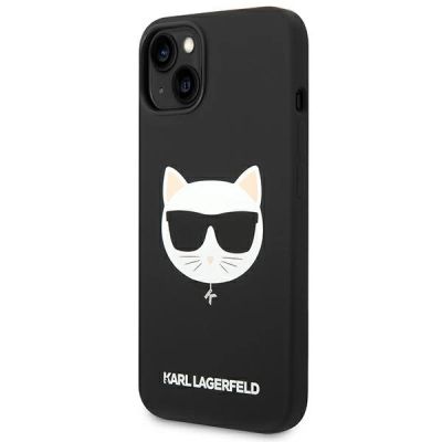 2. Etui Karl Lagerfeld Silicone Choupette Head MagSafe na iPhone 14 Plus - czarne