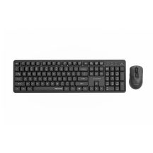 GEMBIRD BEZPRZEWODOWY ZESTAW KLAWIATURY + MYSZ SILENT KEY PRO BUSINESS, CZARNY, UKŁAD US