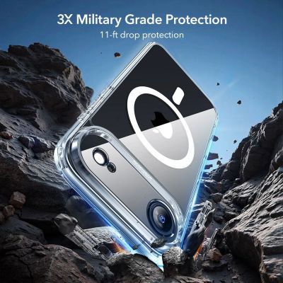 4. Zestaw ESR Classic Hybrid MagSafe + Szkło hartowane na iPhone 17 Air- przezroczyste