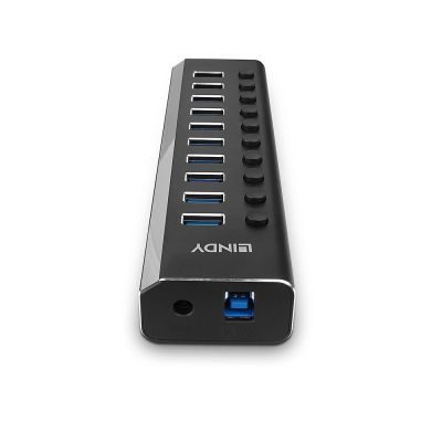 3. Lindy 43370 huby i koncentratory USB 3.2 Gen 1 (3.1 Gen 1) Type-B 5000 Mbit/s Czarny