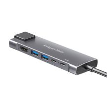 Adapter (HUB) USB typu C na HDMI/2x USB3.0/2x USB typu C/RJ45