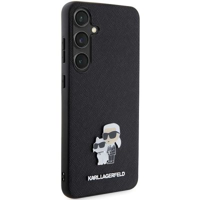 4. Etui Karl Lagerfeld Saffiano Karl&Choupette Metal Pin na Samsung Galaxy S24+ - czarne