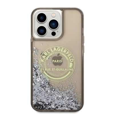 3. Etui Karl Lagerfeld Liquid Glitter RSG na iPhone 14 Pro Max - czarne
