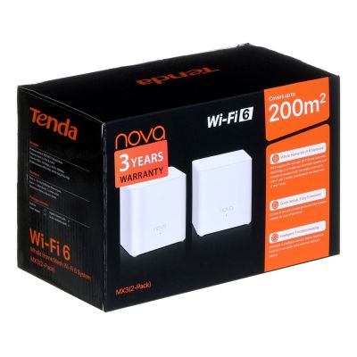 7. Tenda MX3(2-pack) Mesh Wi-Fi6 AX1500