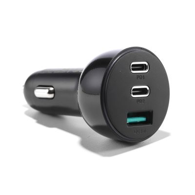 6. Joyroom ładowarka samochodowa 70W z 3 portami: USB, 2 x USB C czarna (JR-CL26)