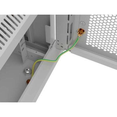 22. LANBERG SZAFA INSTALACYJNA RACK WISZĄCA 19" 9U 600X600 SZARA DRZWI PERFOROWANE (FLAT PACK)