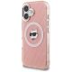 2. Etui Karl Lagerfeld IML Choupette Head Logo MagSafe na iPhone 16 - różowe