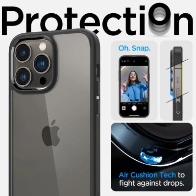 9. Etui Spigen Ultra Hybrid na iPhone 14 Pro - czarny mat