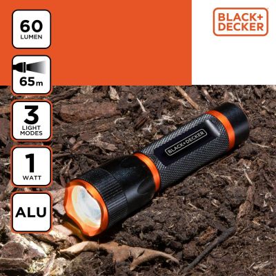 5. LATARKA TAKTYCZNA ALUMINIOWA 1W 60LUMENÓW BLACK+ DECKER
