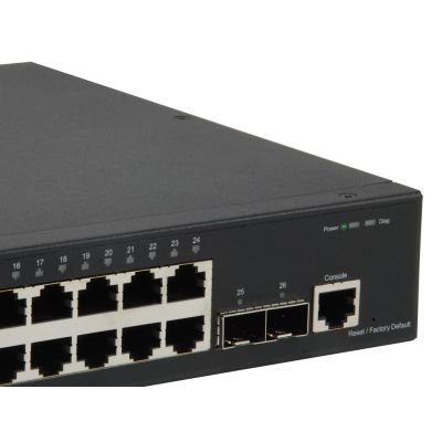 5. Przełącznik zarządzalny LevelOne KILBY GB/L2 26-portowy 19" 10 Gb/s