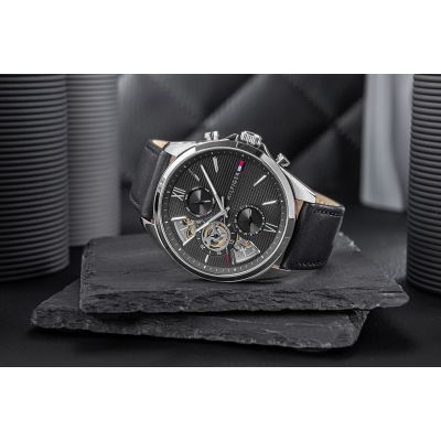 3. Zegarek Męski Tommy Hilfiger Baker Open Heart 1710644 + BOX