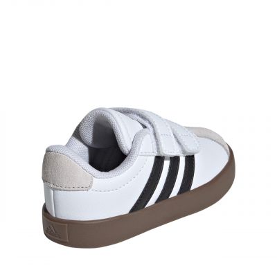 3. Buty dla dzieci adidas VL Court 3.0 Skateboarding biało-szare ID9157