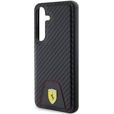 6. Etui Ferrari Carbon Stitched Bottom na Samsung Galaxy S24 - czarne