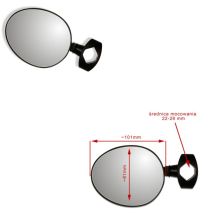 Lusterko AJS na obejmę czarne