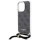 5. Etui Guess Crossbody Cord 4G Print na iPhone 16 Pro Max - czarne
