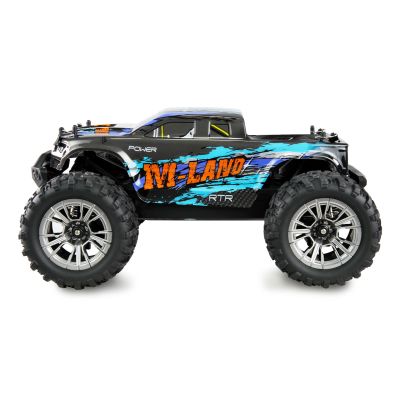 3. Samochód Amewi M-Land Monster Truck 48km/h 4WD 1/16 RTR niebieski