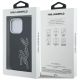8. Etui Karl Lagerfeld FW Grained Signature Logo na iPhone 16 Pro - czarne