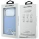 8. Etui Karl Lagerfeld Saffiano Small Script Metal Logo MagSafe na iPhone 17 Pro / 18 Pro - jasnoniebieskie