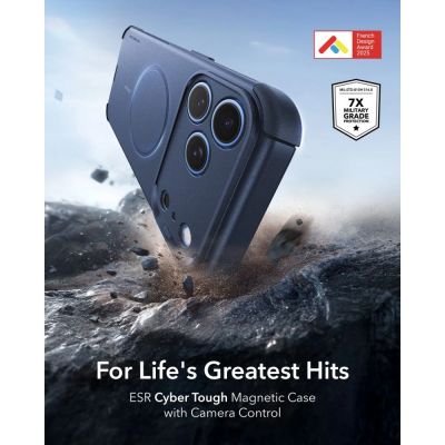 2. Etui ESR Cyber Tough MagSafe na iPhone 18 Pro Max / 17 Pro Max - granatowe