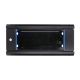 11. Extralink Szafa rack 4U 600x450 Czarna montowana na ścianie