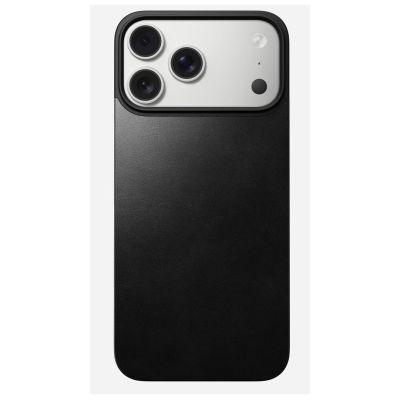 6. NOMAD Magnetic Leather Back - nakładka magnetyczna na iPhone 18 Pro Max / 17 Pro Max kompatybilna z MagSafe, skóra Horween (black)