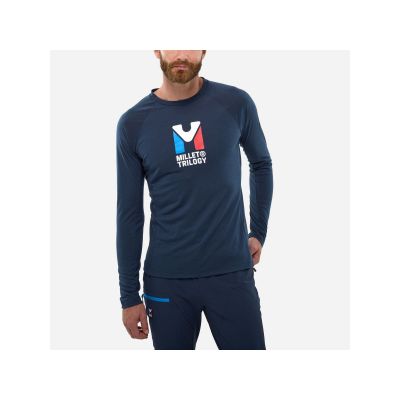 3. Koszulka męska MILLET Trilogy Wool Ts Ls M granatowa