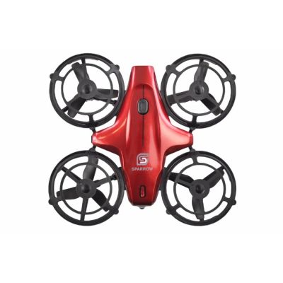 4. Amewi 25324 dron z kamerą Mini-dron 300 mAh Czarny, Czerwony
