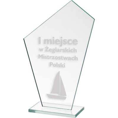 7. Trofeum szklane grawerowane