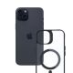 10. Etui 3mk Satin Armor MagCase z MagSafe na iPhone 15 - przezroczyste z czarną ramką