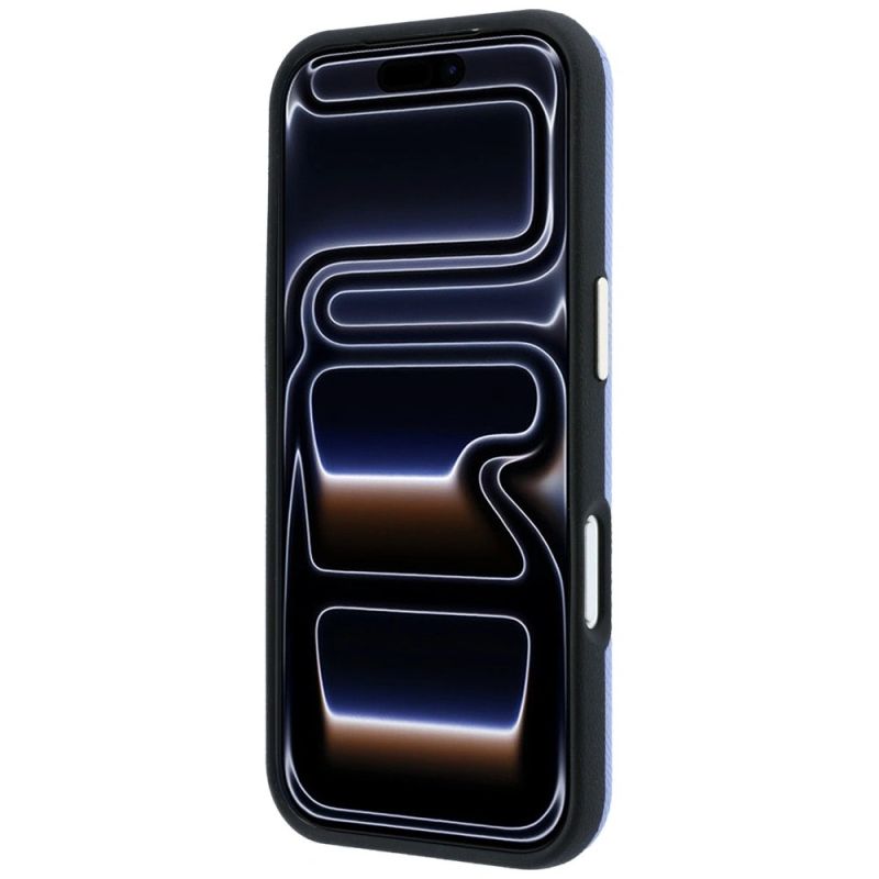 5. Etui Guess Grained & Big Resin Logo na iPhone 18 Pro Max / 17 Pro Max - niebieskie