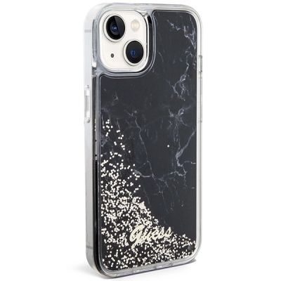 4. Etui Guess Liquid Glitter Marble na iPhone 14 - czarne