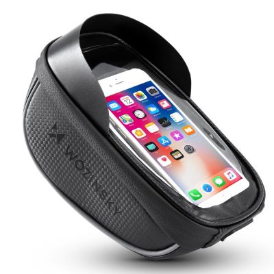 2. Wozinsky torba rowerowa na kierownicę z etui na telefon 1 l czarna (WBB16BK)
