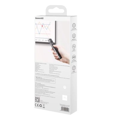 6. Wskaźnik laserowy Baseus Orange Dot bezprzewodowy do prezentacji - szary (z akumulatorem)