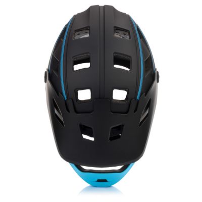 26. Kask rowerowy full-face Meteor Hydra M 55-58 cm czarny/niebieski