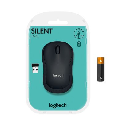 4. Mysz Logitech M220 Silent 910-004878 (optyczna; 1000 DPI; kolor czarny)