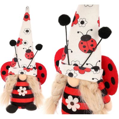 6. SKRZAT GNOM BIEDRONKA GIRL 24CM DEKORACJA WIOSENNA