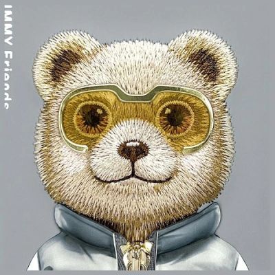 12. Etui Nimmy Cool&Cute 2.0 Bear do iPhone 15 - szare