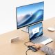 11. Hub USB-C Baseus Metal Gleam II 10w1 HDMI USB-A USB-C RJ45 SD/TF - szary