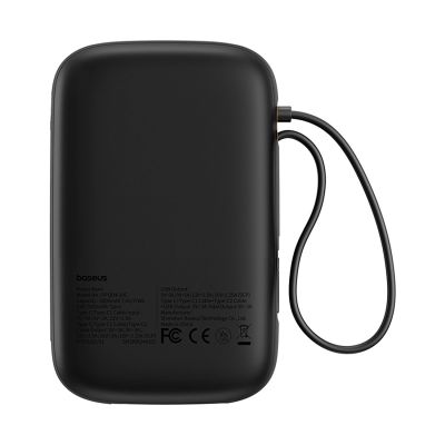 2. Powerbank Baseus QPow 2 30W 10000mAh z wbudowanymi kablami USB-C - czarny