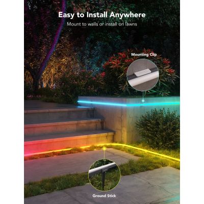 6. Taśma LED Govee H61A8 Outdoor Neon Strip Lights 10m z Wi-Fi, Bluetooth, RGBIC