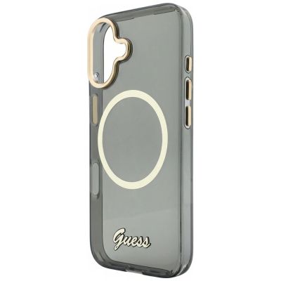 6. Etui Guess IML Script Metal MagSafe na iPhone 17 - czarne