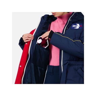 7. Kurtka narciarska damska ROSSIGNOL W JCC FLAG DOWN PARKA niebieska