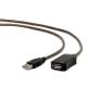 Kabel GEMBIRD UAE-01-5M (USB 2.0 M - USB 2.0 F; 5m; kolor czarny)