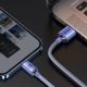 8. Baseus Crystal Shine Series kabel przewód USB do szybkiego ładowania i transferu danych USB Typ A - Lightning 2,4A 1,2m fioletowy (CAJY000005)
