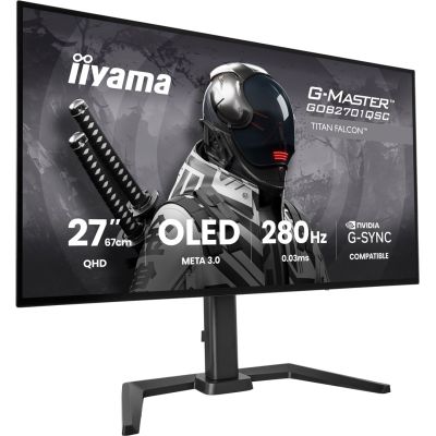 4. iiyama G-MASTER GOB2701QSC-B1 monitor komputerowy 68,6 cm (27") 2560 x 1440 px 2K Ultra HD OLED Czarny